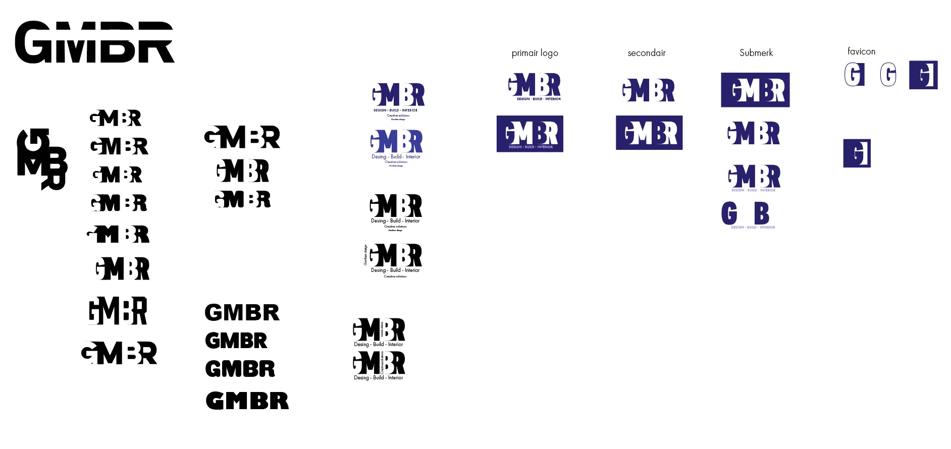 Different versions of the GMBR logo